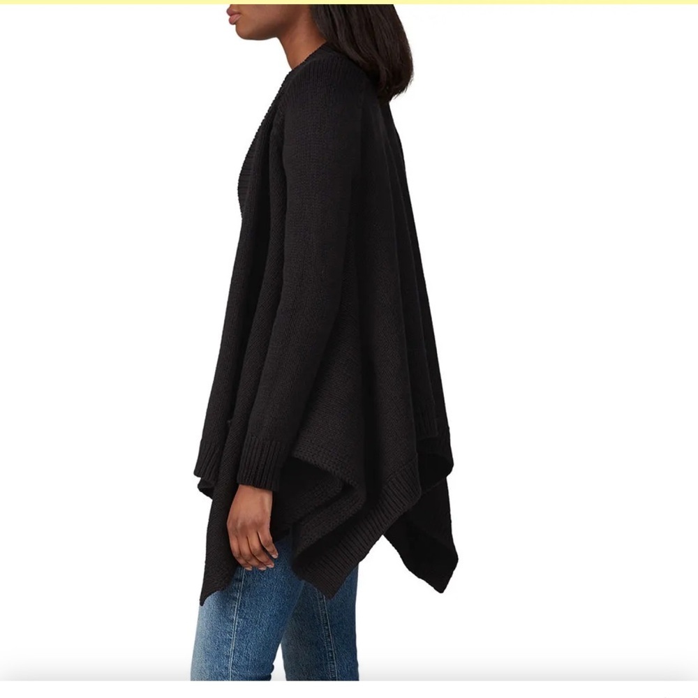 KAUFMAN FRANCO | Loose heavy black ribbed cotton cardigan Sz Small - Picture 2 of 8